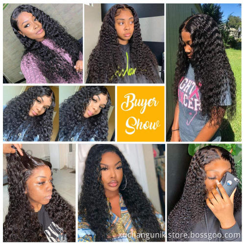 Wholesale Mink Lace Front Wig Vendor Unprocessed Peruvian Hair Virgin Cuticle Aligned Human Hair Frontal 360 Lace Wig Deep Wave